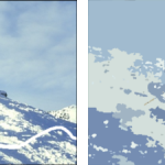 Comparison between CSC and WCSC segmentation results for image 61060. (A) original image, (B) white line showing the selected pattern on the image (C) CSC, (D) WCSC.