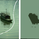 Comparison between CSC and WCSC segmentation results for image 15088. (A) original image, (B) white line showing the selected pattern on the image (C) CSC, (D) WCSC.