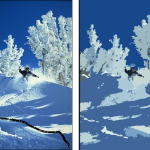 Comparison between CSC and WCSC segmentation results for image 225017. (A) original image, (B) white line showing the selected pattern on the image (C) CSC, (D) WCSC.