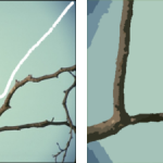 Comparison between CSC and WCSC segmentation results for image 42049. (A) original image, (B) white line showing the selected pattern on the image (C) CSC, (D) WCSC.