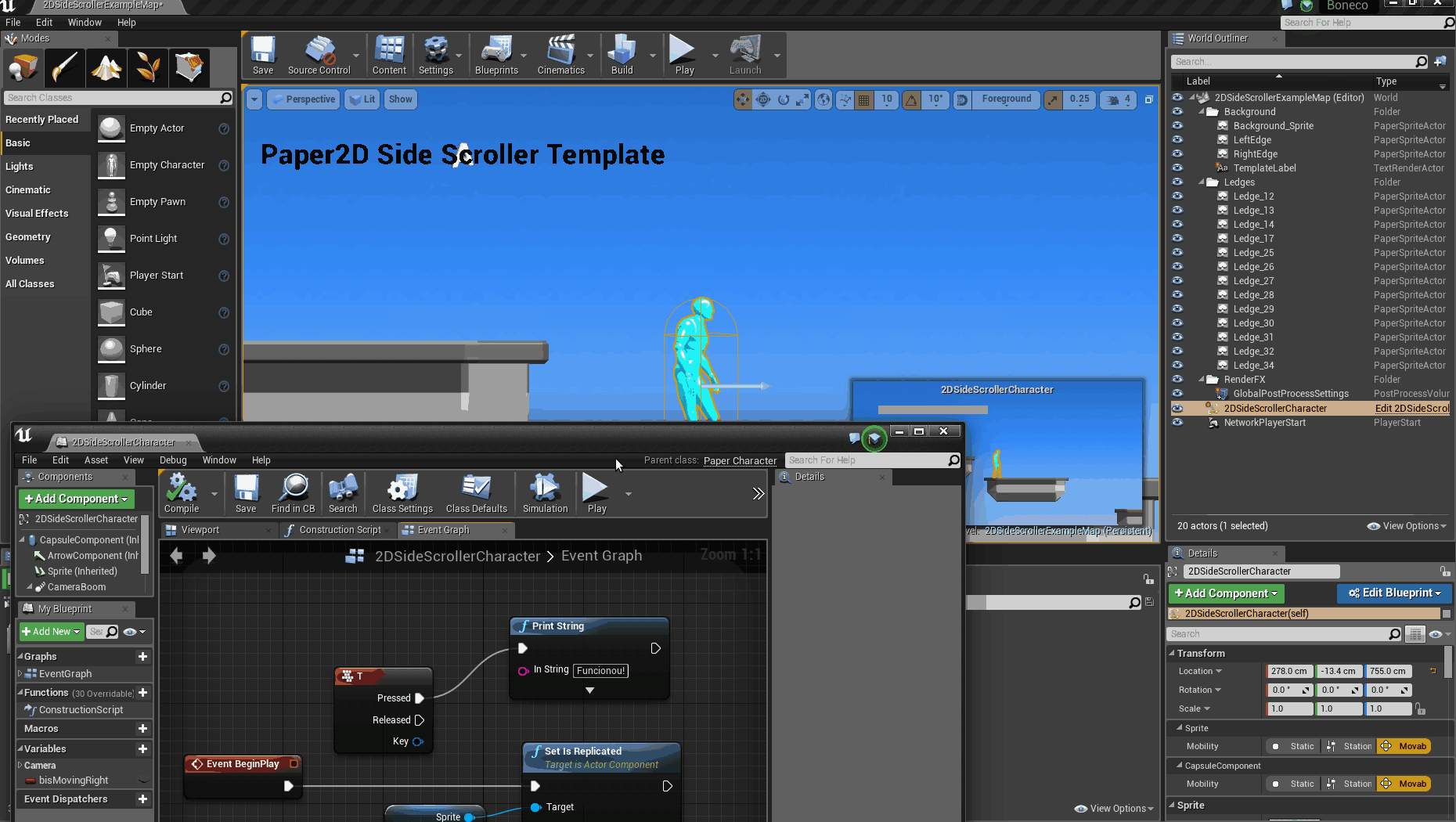 Computação Gráfica::Guia de Criação de um Exemplo 2D Side Scroller